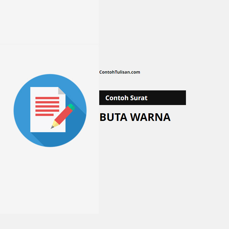 Contoh Surat Perihal Buta Warna