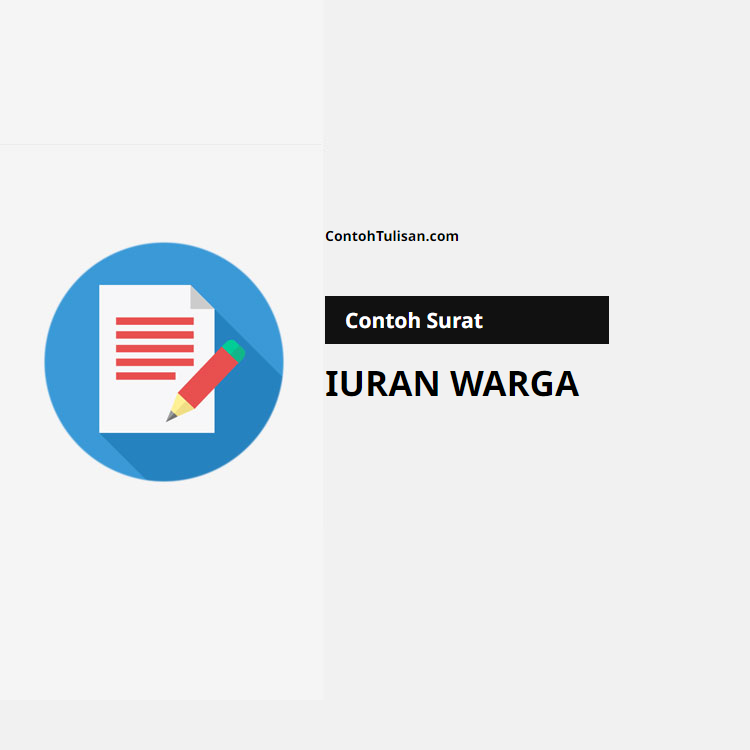 Contoh Surat Iuran Warga | contohtulisan.com