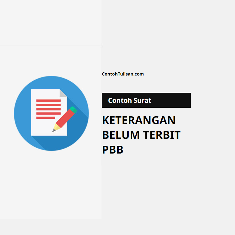 Contoh Surat Keterangan Belum Terbit PBB