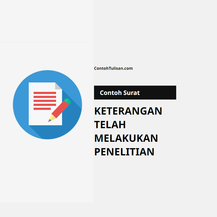 Contoh Surat Keterangan Telah Melakukan Penelitian