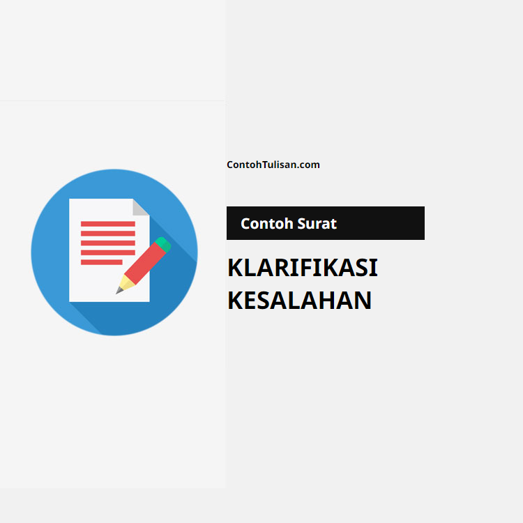 Contoh Surat Klarifikasi Kesalahan