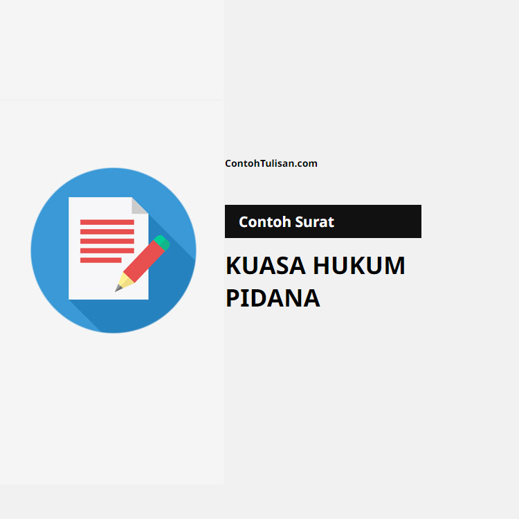 Contoh Surat Kuasa Hukum Pidana